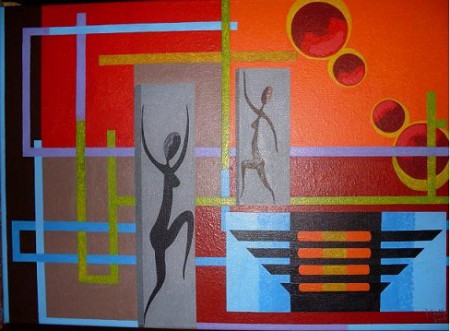 En el laberinto - Acrílico de 50 x 70 cms sobre lienzo. PVP 100 €